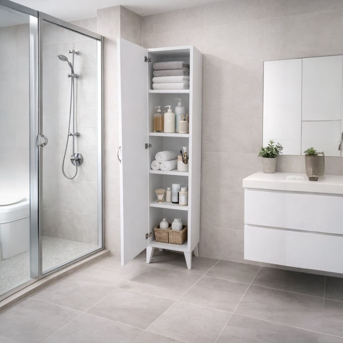 MUTFAK - BANYO ÇOK AMAÇLI DOLAP 5 RAFLI180CM