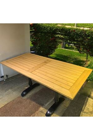 CAFE MASA BAMBU  ahşap yemek masası 120 X 70 DAMLA AYAK