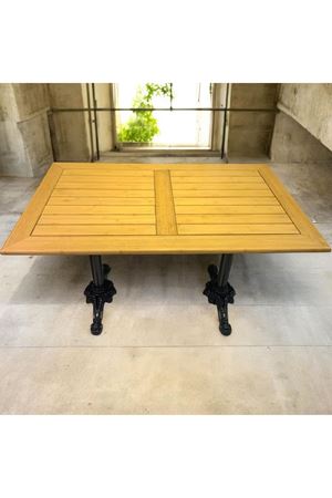 CAFE MASA BAMBU  ahşap yemek masası 120 X 70 ASLAN AYAK 