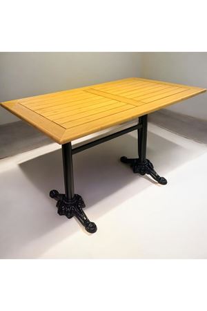 CAFE MASA BAMBU  ahşap yemek masası 120 X 70 ASLAN AYAK 