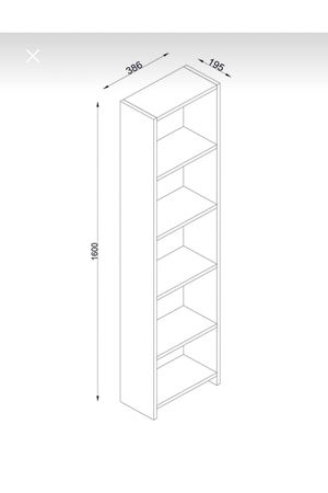 6 Raflı Dekoratif Kitaplık BEYAZ Kitaplık Ofis Kitaplığı Dolap Evrak Rafı Ev Rafı Kitap Rafı