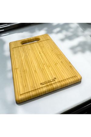 Bambu Kesme Tahtası Dikdörtgen Su Oluklu 30x24