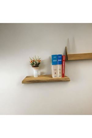 Ahşap Orijinal Ceviz Dekoratif Tekli Uçan Raf