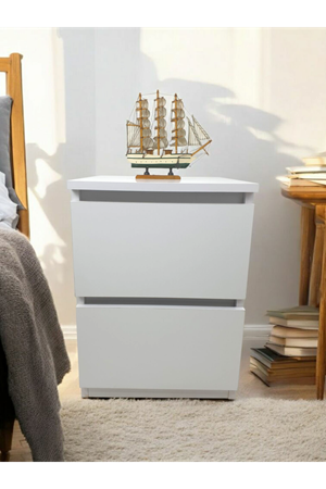 2 Çekmeceli Komodin- Beyaz