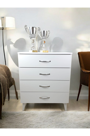 4 Çekmeceli Şifonyer- Beyaz
