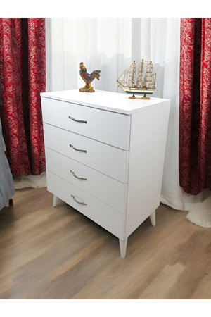4 Çekmeceli Şifonyer- Beyaz