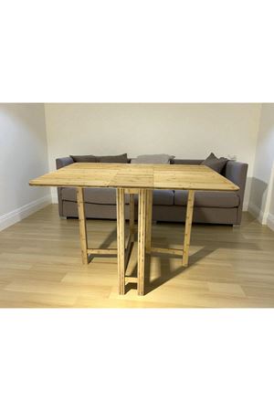 Katlanır Kanatlı Masa Yemek Masası Çalışma Masası Mutfak Masası BAMBU