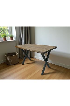 CAFE MASA KÖKNAR Kütük Masa  X AYAK SİYAH