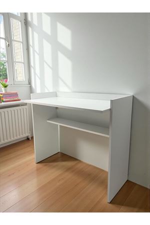 Çalışma Masası Bilgisayar Masası Ofis Ders Yemek Masası Beyaz