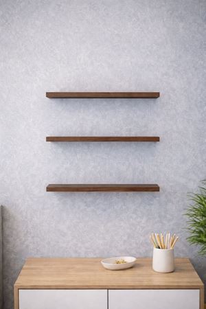 Barok Uçan Duvar Rafı 3lü Set Gizli Raf