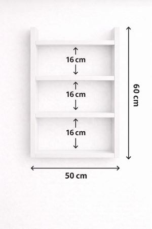 4'lü Duvar Rafı-Mutfak-Çok Amaçlı Raf-Beyaz