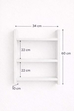 3'lü Duvar Rafı-Mutfak-Çok Amaçlı Raf-Beyaz