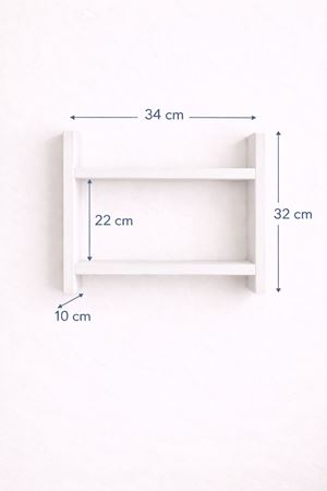 2'Lİ Duvar Rafı-Mutfak-Çok Amaçlı Raf-Beyaz