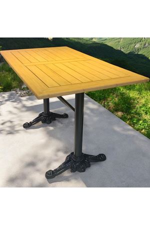 CAFE MASA BAMBU ahşap yemek masası 120 X 70 ASLAN AYAK