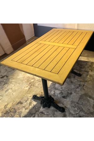 CAFE MASA BAMBU ahşap yemek masası 120 X 70 ASLAN AYAK