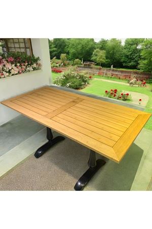 CAFE MASA BAMBU ahşap yemek masası 120 X 70 DAMLA AYAK