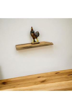 Ahşap Orijinal Ceviz Dekoratif Tekli Uçan Raf