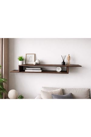 Dekoratif Raflı Duvar Tv Ünitesi  Z Raf Barok