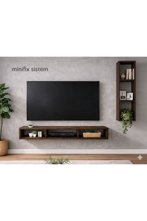 Dekoratif Duvar Rafı - Tv Ünitesi 2 Parçalı Barok