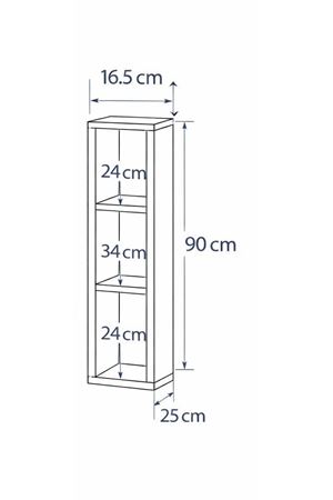 Dekoratif Duvar Rafı - Tv Ünitesi 2 Parçalı Atlantik Çam