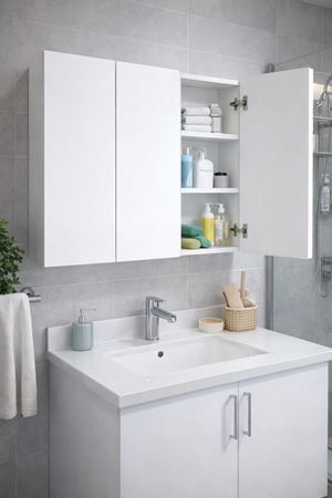 ÜÇ Kapaklı ı Banyo Dolabı