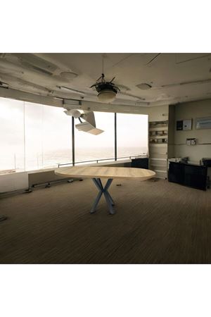 Oval Yemek Masası 6 Kişilik 160 x 90 CEVİZ