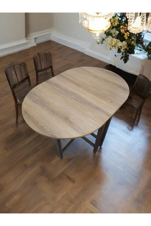 Katlanır Kanatlı Masa Yemek Masası Çalışma Masası Mutfak Masası A.Ceviz