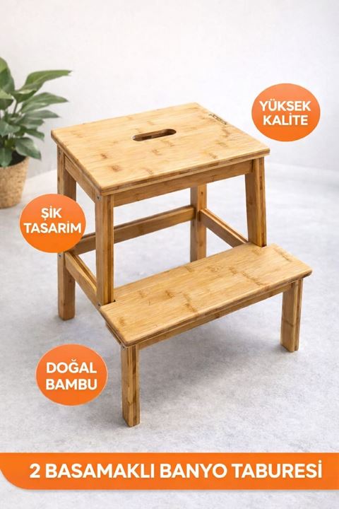 Mutfak Tabure Merdiven BAMBU