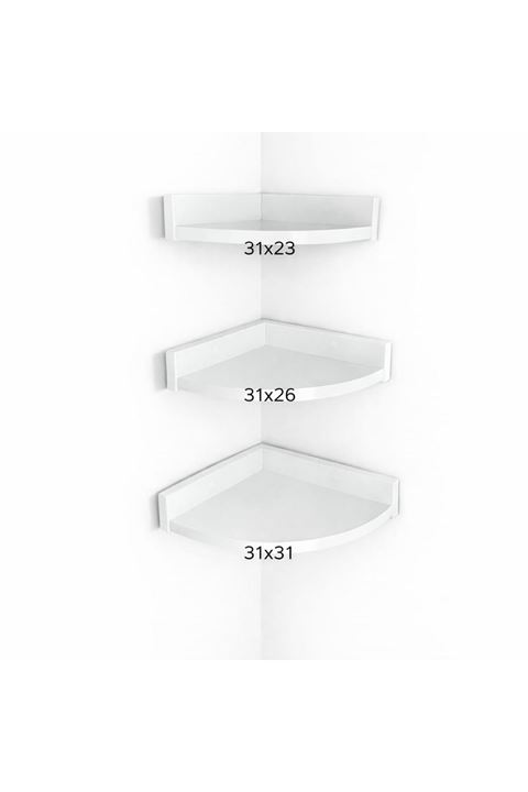 3'Lü Üçgen Köşe Duvar Raf 31 x 26 x 23