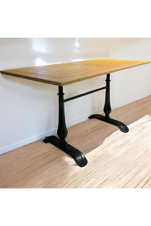 CAFE MASA BAMBU ahşap yemek masası 120 X 70 DAMLA AYAK