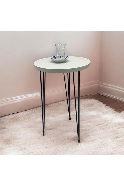 Zigon Sehpa Metal Tel Ayak ( BEYAZ )