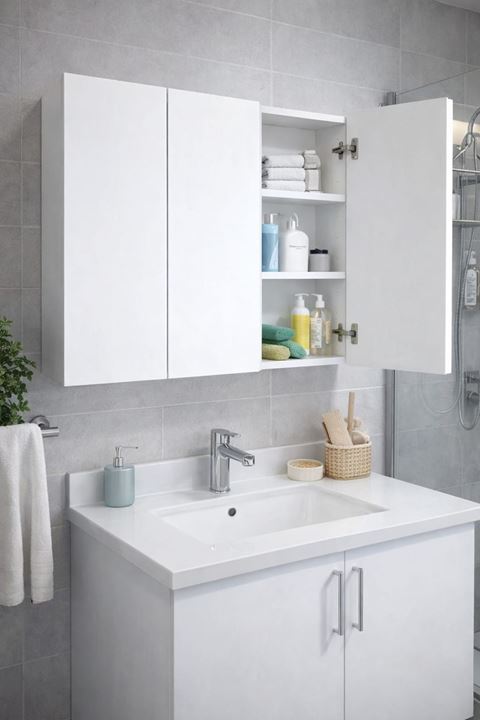 ÜÇ Kapaklı ı Banyo Dolabı