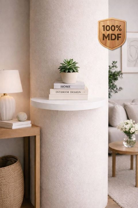 Ay Yarım Daire Duvar Rafı