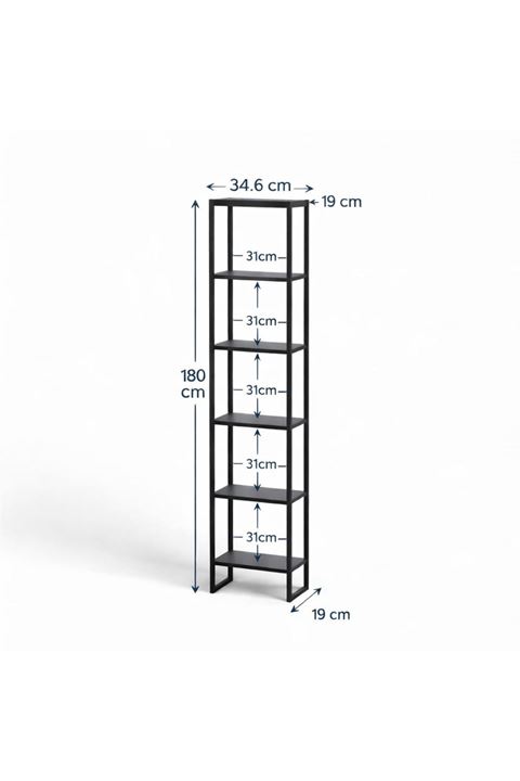 6 Raflı Dekoratif Kitaplık BAROK Kitaplık Ofis Kitaplığı Dolap Kitap Rafı