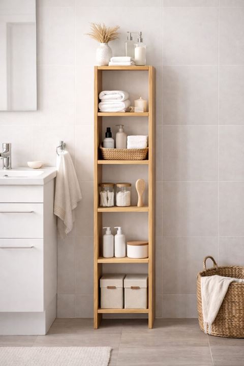 6 Raflı Dekoratif Kitaplık ATLANTIK ÇAM  Kitaplık Ofis Kitaplığı Dolap Kitap Rafı