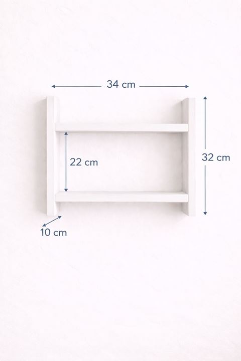 2'Lİ Duvar Rafı-Mutfak-Çok Amaçlı Raf-Beyaz