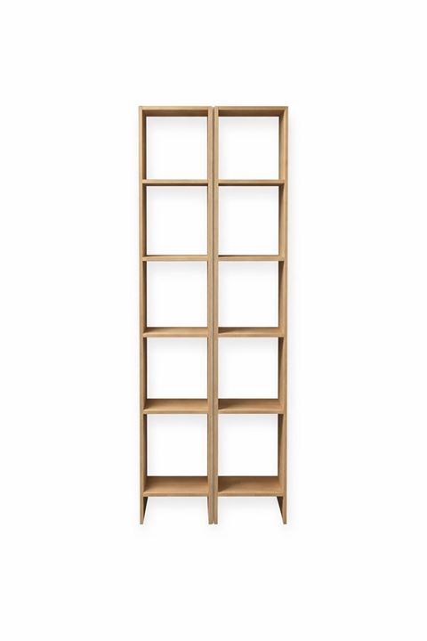 2'li 6 Raflı Dekoratif Kitaplık Atlantik Çam Kitaplık Ofis Kitaplığı Dolap Kitap Rafı