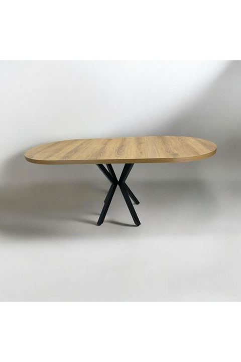 Oval Yemek Masası 6 Kişilik 160 x 90 CEVİZ