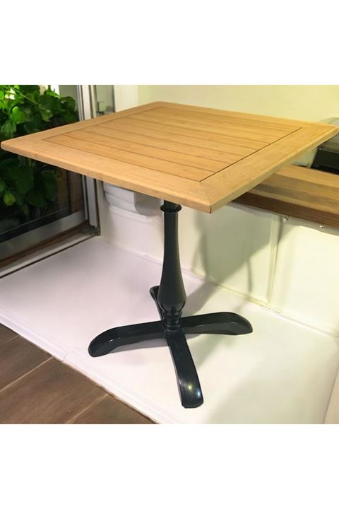 CAFE MASA BAMBU  AHŞAP YEMEK MASASI DAMLA AYAK 70x70