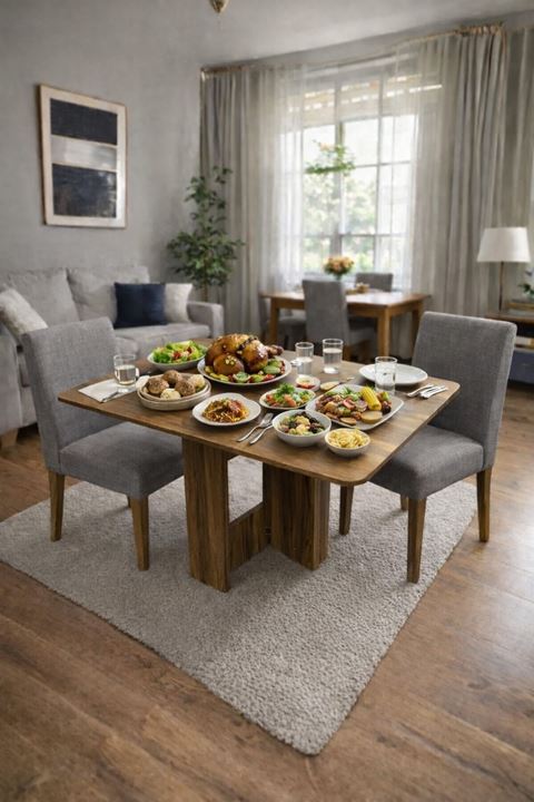 Demonte Pratik Açılır Kapanır Kanatlı Masa - Yemek Masası Garda