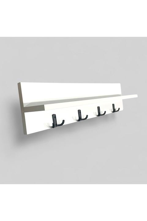 Portmanto Duvar Askılığı Elbise Askılığı  (BEYAZ) 40x15