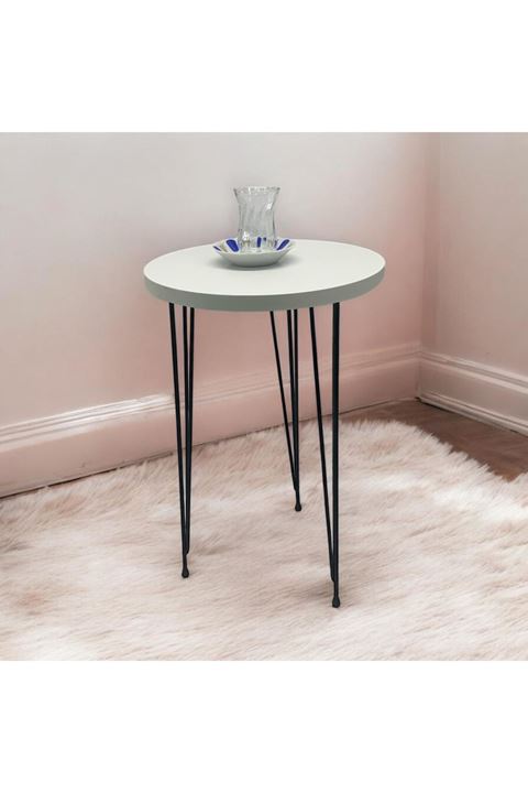 Zigon Sehpa Metal Tel Ayak-Orta Sehpa  ( BEYAZ )