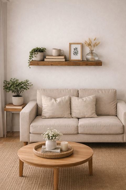 Tekli Uçan Duvar Rafı Set Gizli Raf- Barok - 15x50