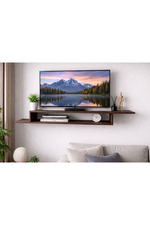 Dekoratif Raflı Duvar Tv Ünitesi  Z Raf Barok 150