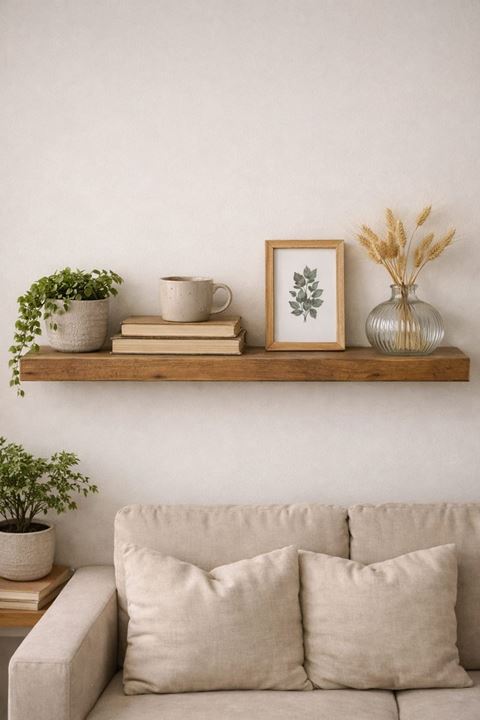 Tekli Uçan Duvar Rafı Set Gizli Raf- Barok - 15x50