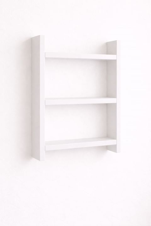 3'lü Duvar Rafı-Mutfak-Çok Amaçlı Raf-Beyaz 36x60x10
