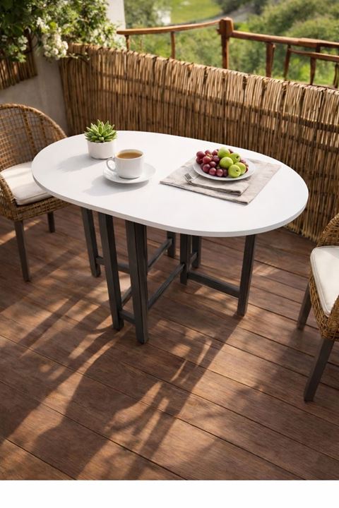 Katlanır Kanatlı Masa Yemek Masası Çalışma Masası Mutfak Masası Beyaz