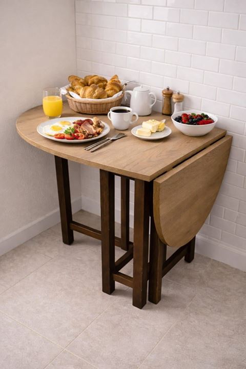 Katlanır Kanatlı Masa Yemek Masası Çalışma Masası Mutfak Masası A.Ceviz