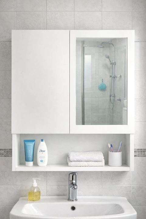 İki Kapaklı Aynalı Banyo Dolabı