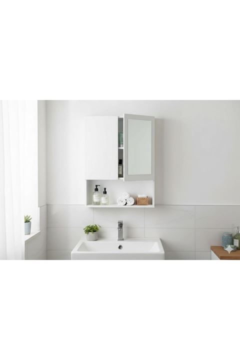 İki Kapaklı Aynalı Banyo Dolabı